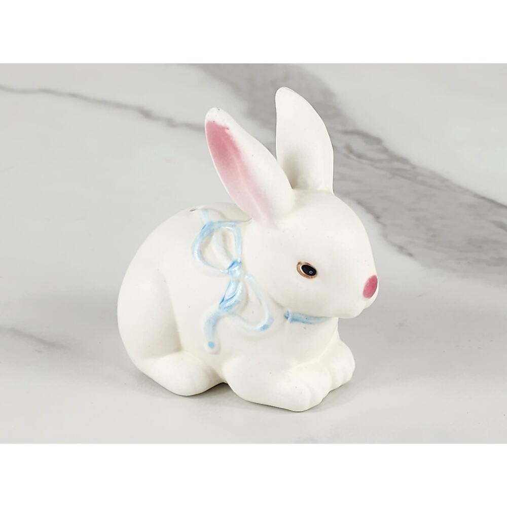 Easter Bunny Rabbit Salt Shakers Figurine 3" Porcelain Josep Originals 60s Korea